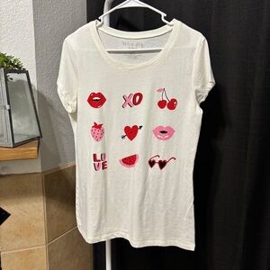 Wound Up Tee with Red and Pink Valentine’s Graphics